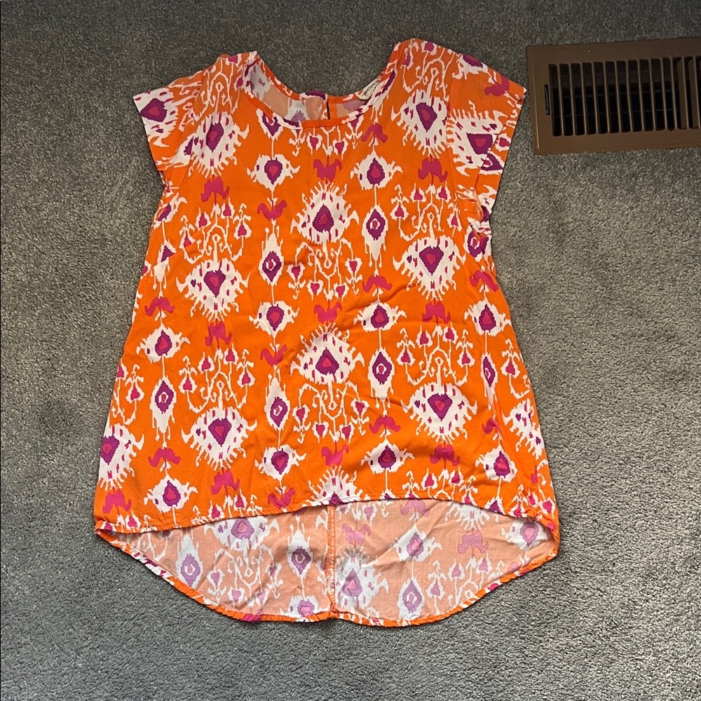 Christian Siriano Vibrant Orange and Pink Tee